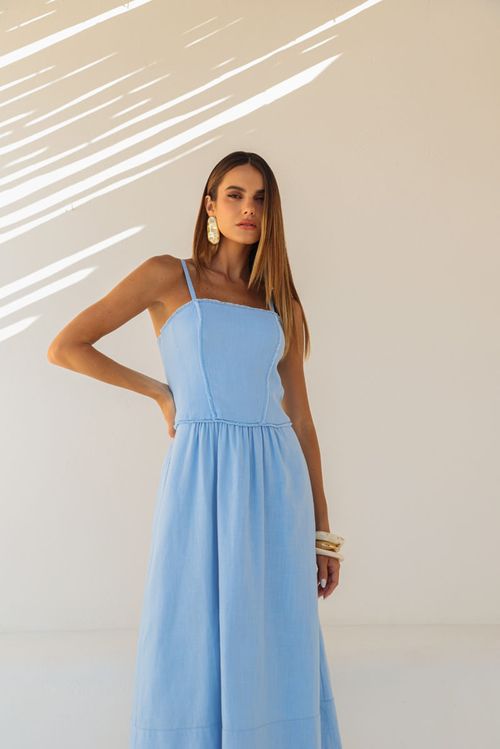 Vestido Corselet New - Azul