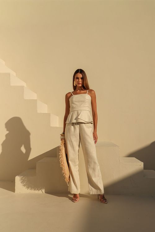 Conjunto Peplum New - Natural