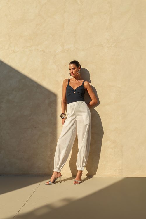Calça Popeline - Off White