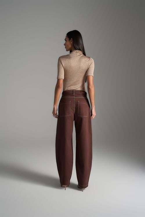 Blusa Metal Manga - Champagne