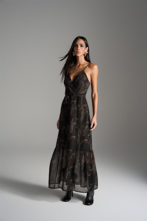 Vestido Longo Paisley - Única