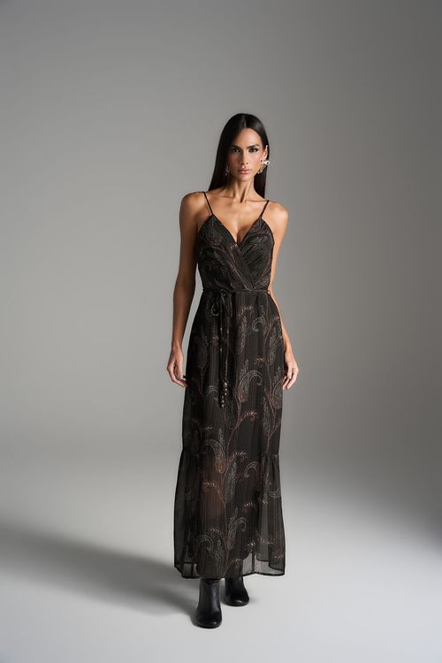 Vestido Longo Paisley - Única