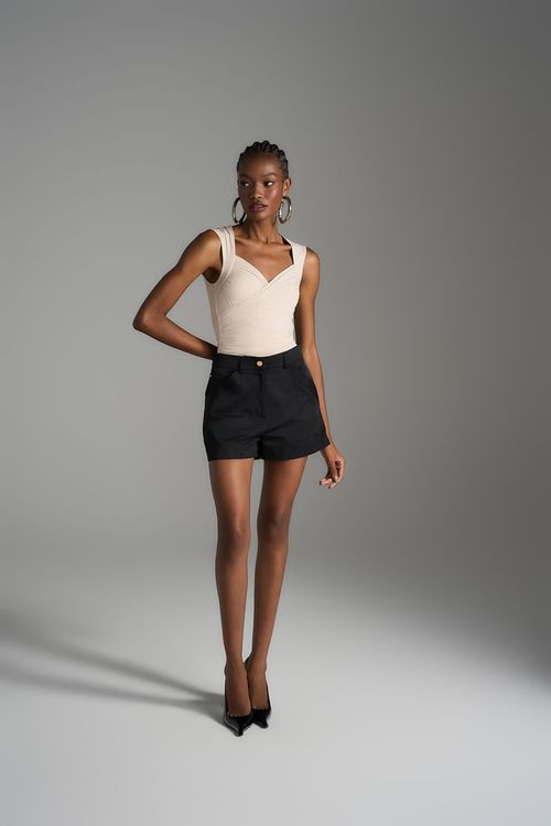 Blusa Drapeada Trespasse - Natural