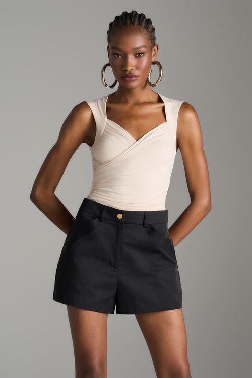 Blusa Drapeada Trespasse - Natural