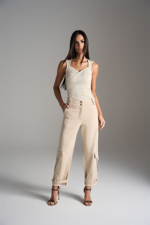 Blusa Texturizada Trespassada - Bege