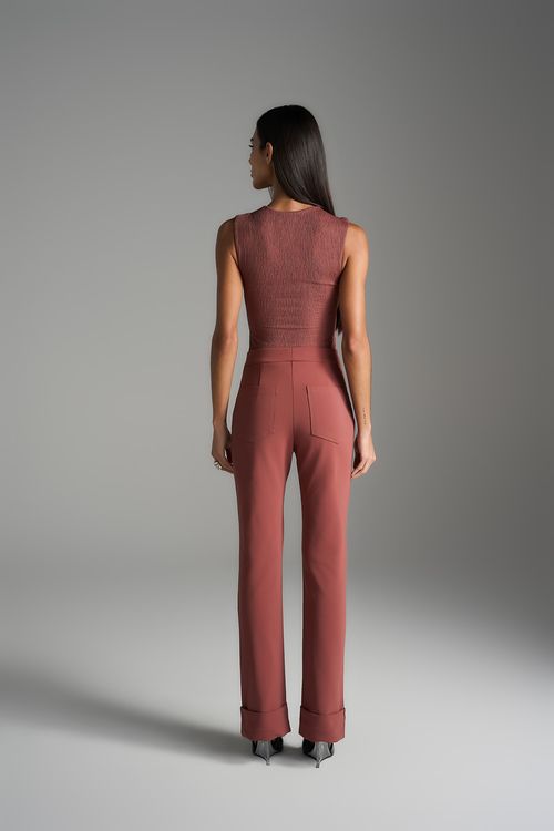 Blusa Texturizada Trespassada - Cognac