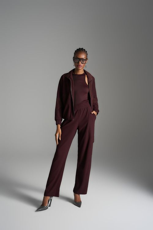 Conjunto Recortes Sportwear - Ameixa