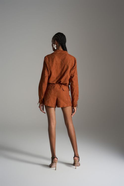 Conjunto Textura Short - Caramelo
