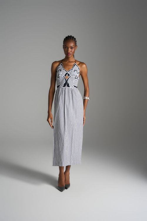 Vestido Listra Bordado - Única