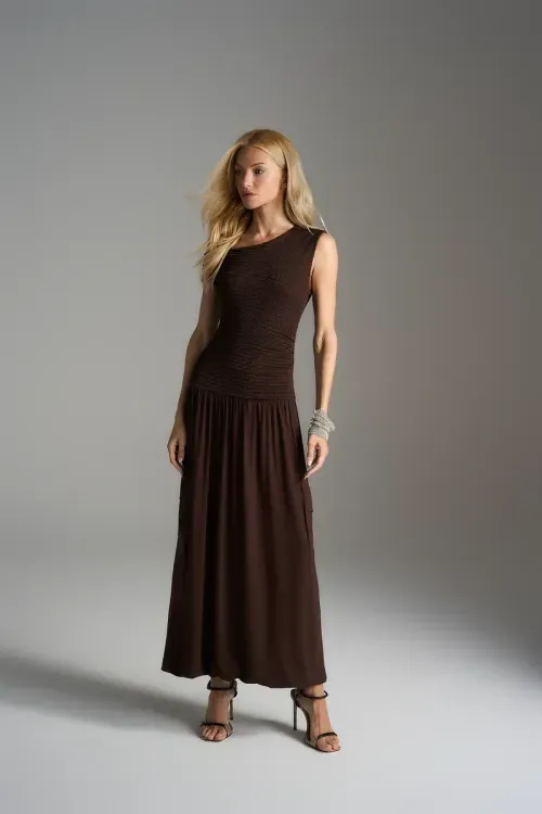 Vestido Malha Texture - Coffee
