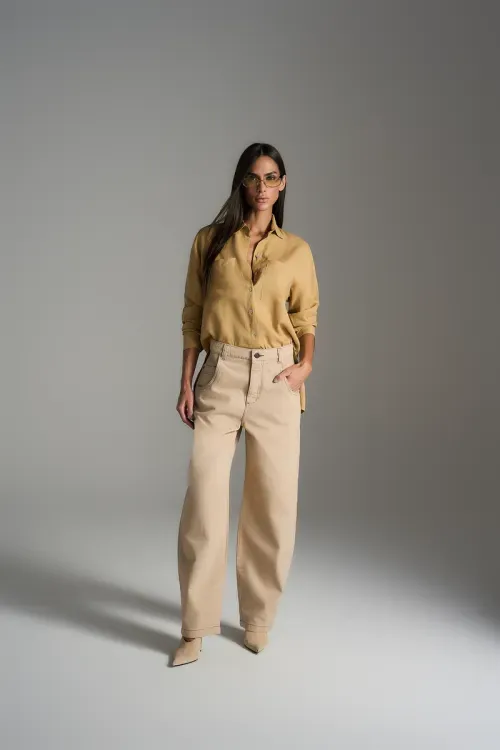 Camisa Cambraia - Caqui