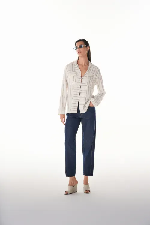 Camisa Listrada Utilitário - Única