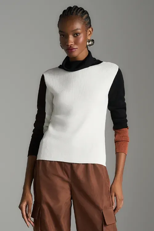 Blusa Tricot Colors Frente - Off White