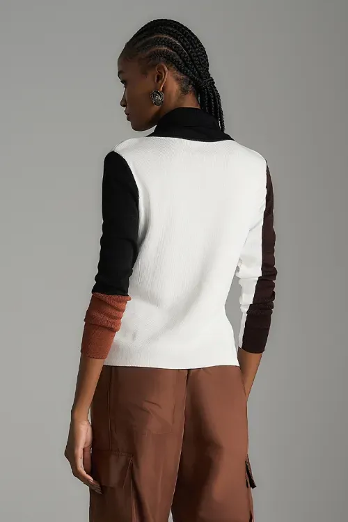 Blusa Tricot Colors Frente - Off White