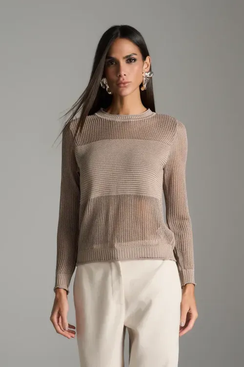 Blusa Tricot Textura - Shitake