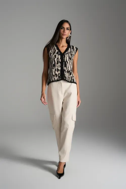 Colete Tricot Animal - Preto