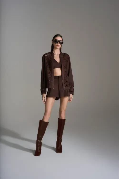 Short Suede Aline - Única