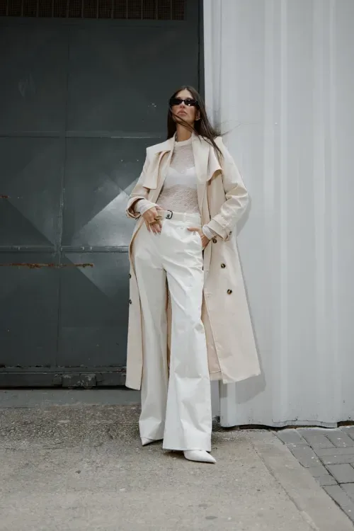 Blusa Trama Manga Longa - Off White