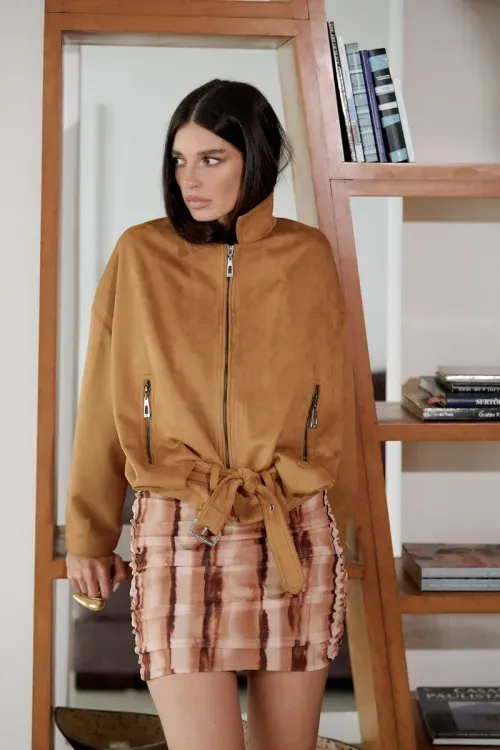 Jaqueta Suede Style - Caqui
