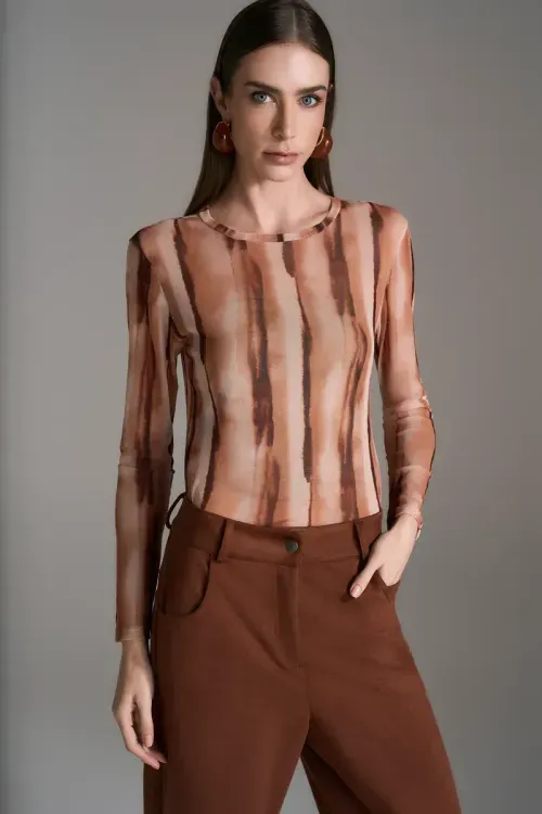Blusa Tule Stripe Marmorizada - Única