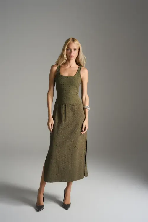 Vestido Poa Cotton - Olive