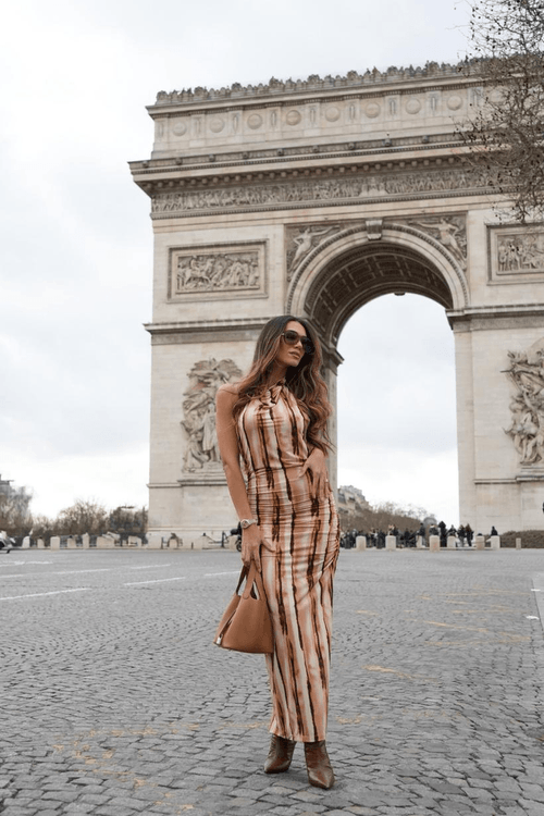 Vestido Stripe Marmorizado - Único