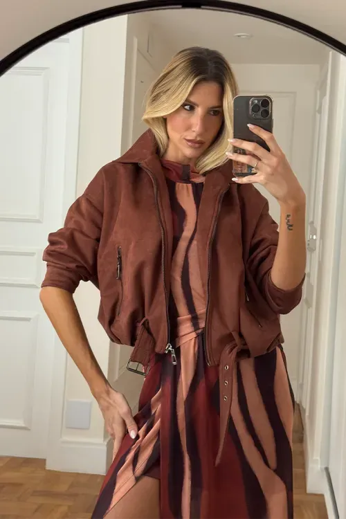 Jaqueta Suede Style - Cacau