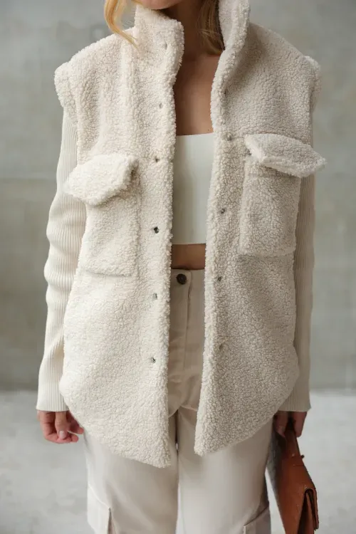 Casaco Fur Tricot - Natural