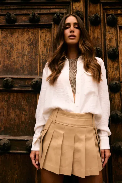 Camisa Franja Hand Made - Off White