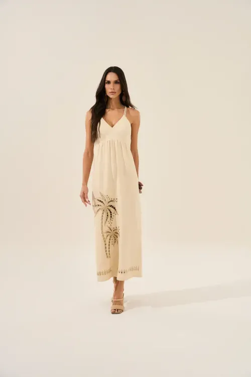 Vestido Trama Coqueiro - Natural