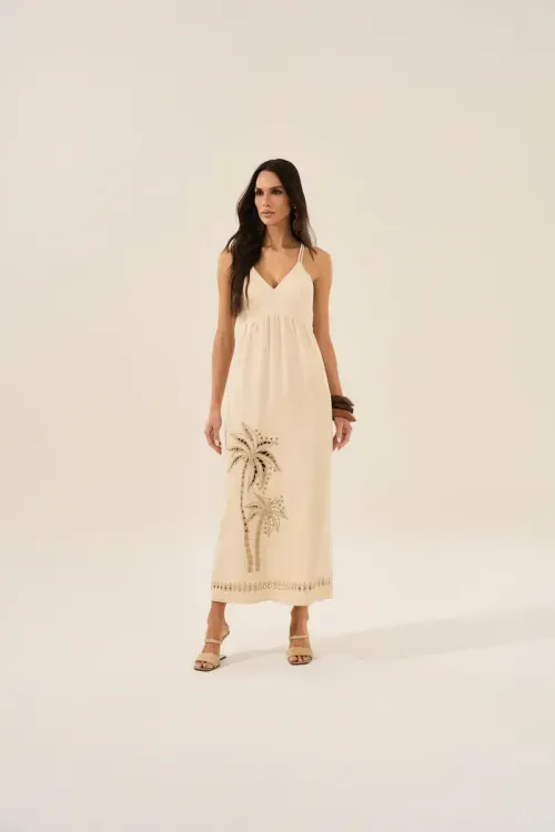 Vestido Trama Coqueiro - Natural