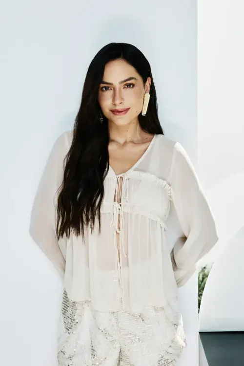 Blusa Franzida Com Top - Natural