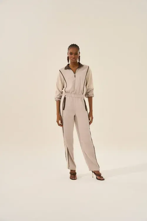 Conjunto Sport Chic - Rose/Bege/Marrom