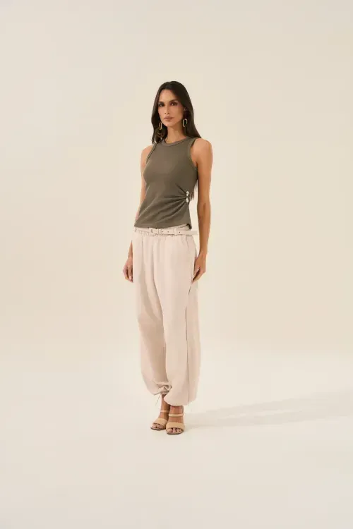 Blusa Malhão Piercing - Azeite