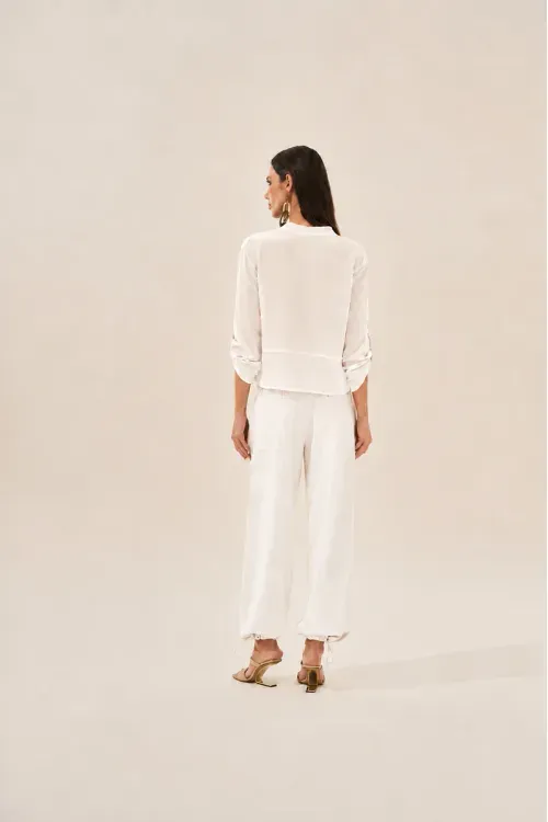 Blusa 100% Seda - Off White