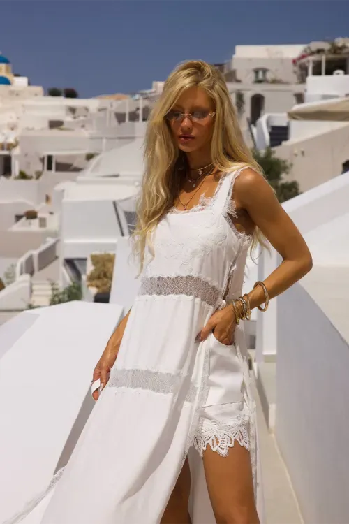 Tunica Contornos Renda - Off White
