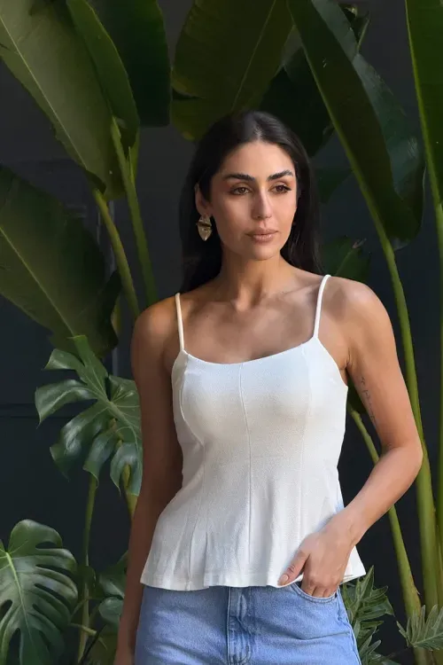 Blusa Recortes - Off White