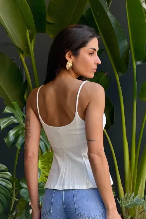 Blusa Recortes - Off White