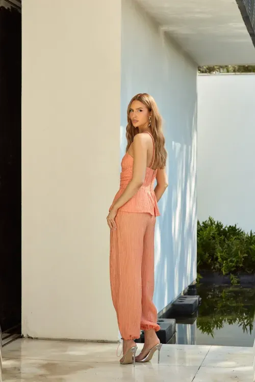 Conjunto Plisse - Coral Flame