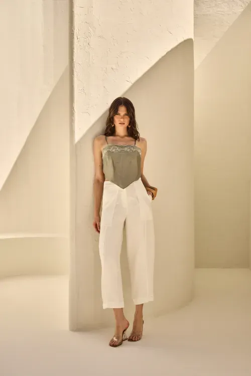 Calça Alfaiataria Essential – Off White
