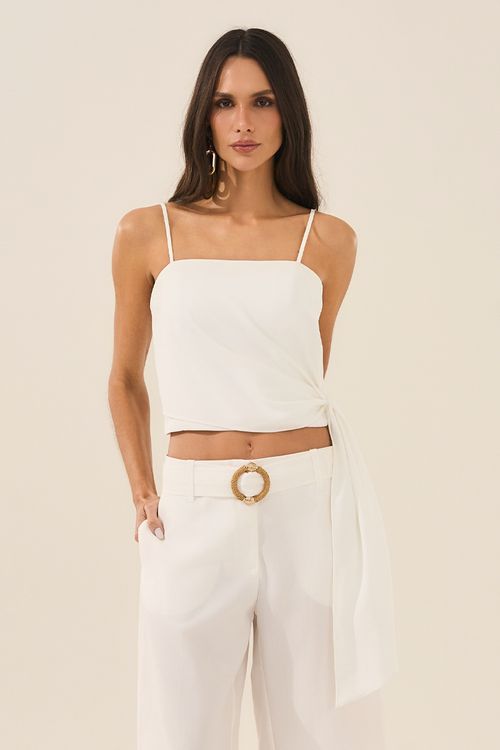 Blusa Faixa Lateral - Off White
