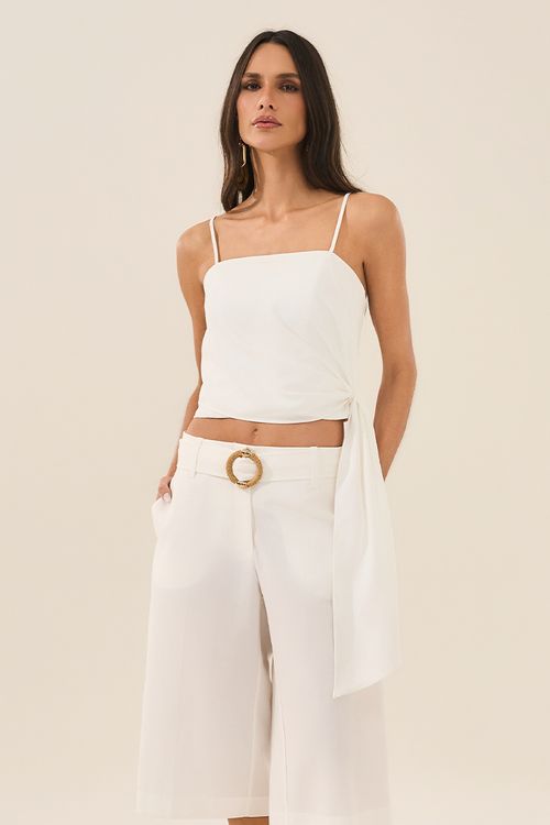 Blusa Faixa Lateral - Off White